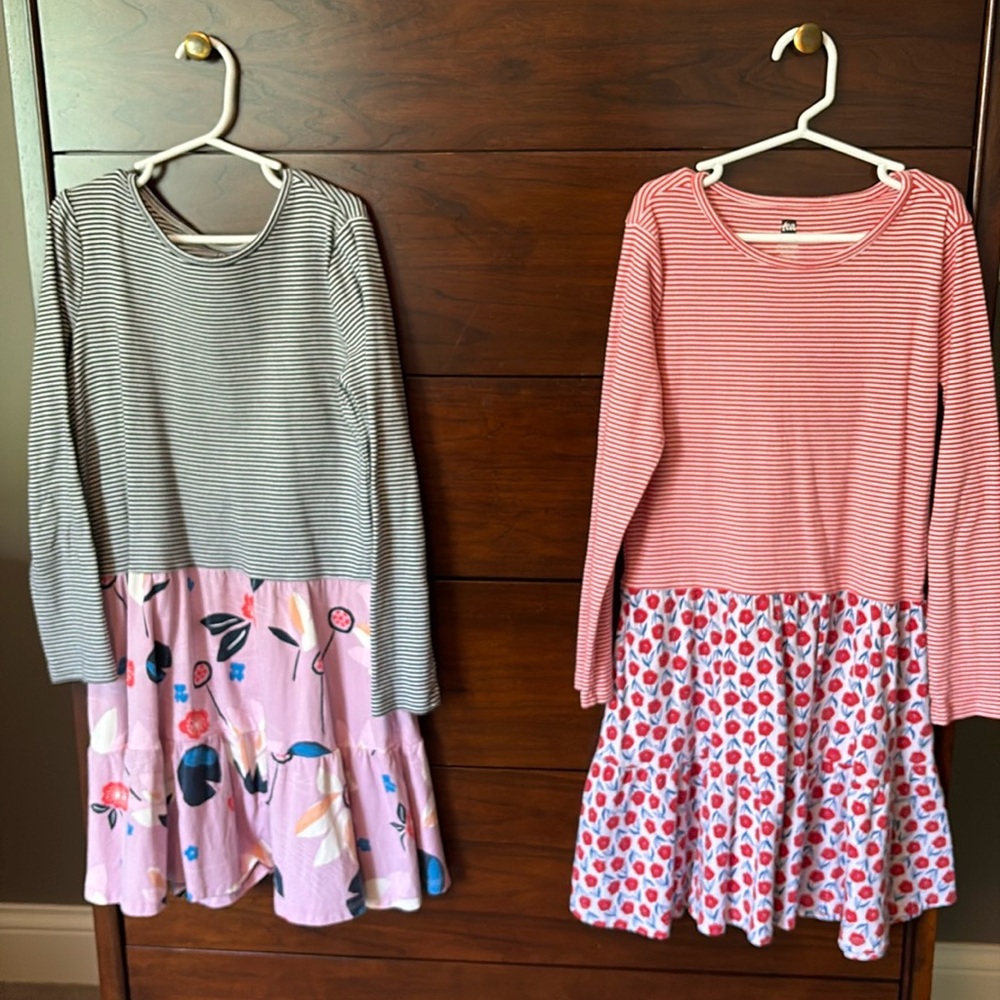 Tea Collection cotton girls dresses, size 10/12